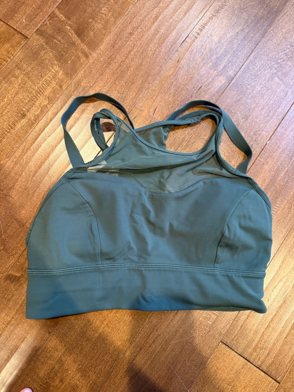 Women's Green High-Neck Sports Bra